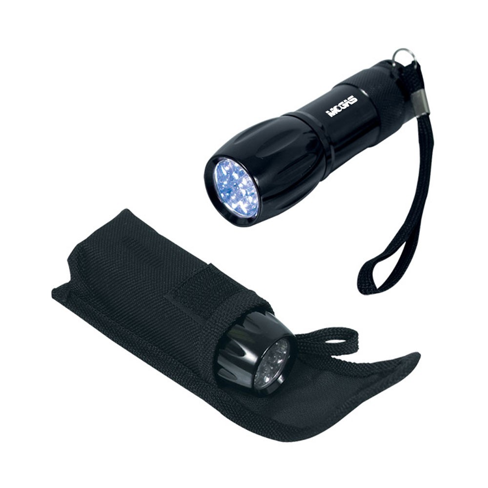 9 LED Mini Flashlight - Black